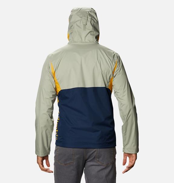 Columbia Inner Limits II Rain Jacket Navy Yellow Green For Men's NZ54309 New Zealand